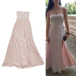 Lipsy London ASOS Blush Strapless Gown Dress 6